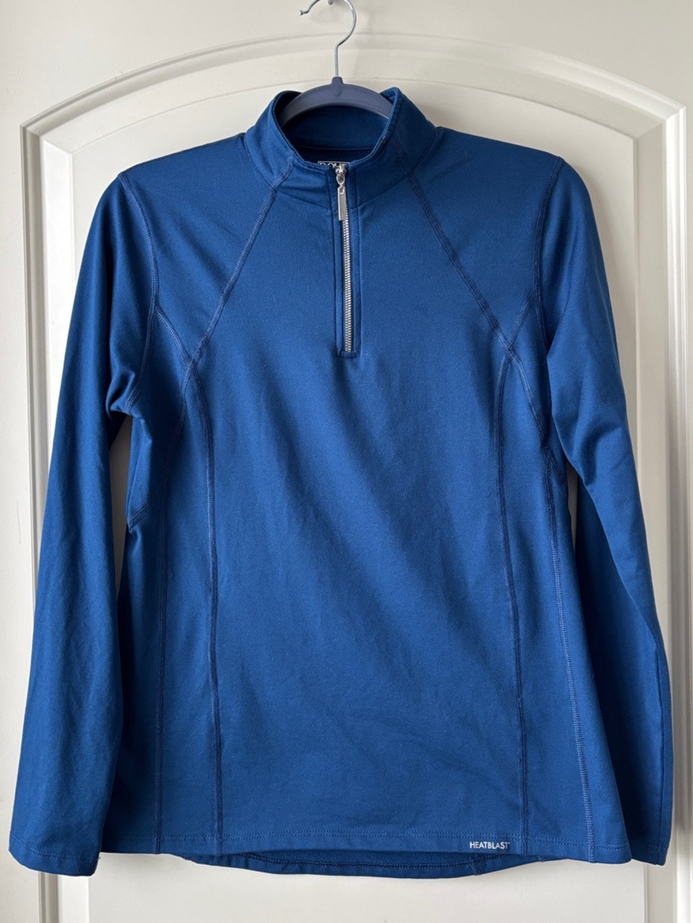 Dover Saddlery HeatBlast Ladies’ Long Sleeve Top- 1/4 Zip- Medium- Blue